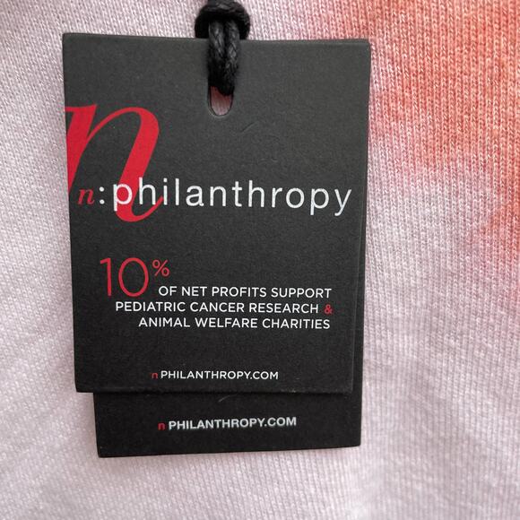 n:Philanthropy Reeves Sweatshirt Sunset Tie Dye Crewneck Pullover Beige Medium - Picture 8 of 13